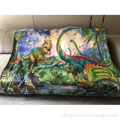super soft warm Velvet Plush Throw Kids Boys children cute dinosaur blanket